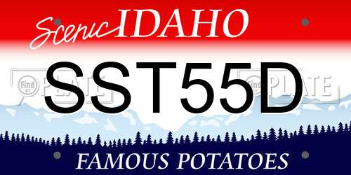 SST55D Idaho License Plate