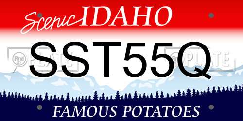 SST55Q Idaho License Plate