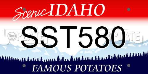 SST580 Idaho License Plate