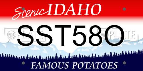 SST58O Idaho License Plate