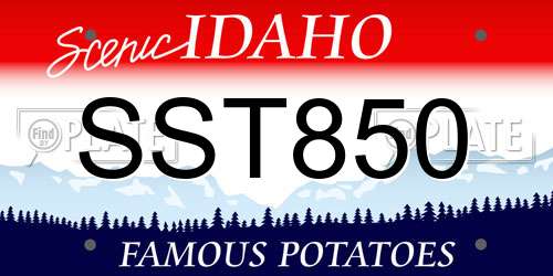 SST850 Idaho License Plate