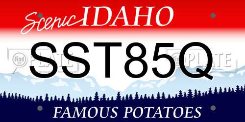SST85Q Idaho License Plate