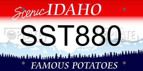 SST880 Idaho License Plate