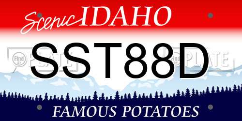 SST88D Idaho License Plate