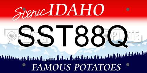 SST88Q Idaho License Plate