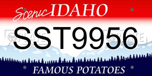 SST9956 Idaho License Plate