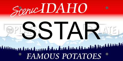 SSTAR Idaho License Plate
