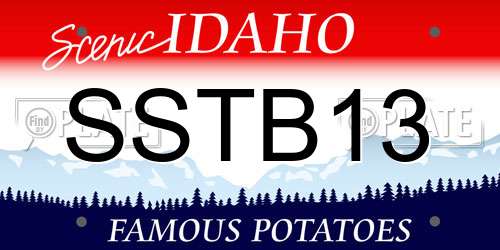 SSTB13 Idaho License Plate
