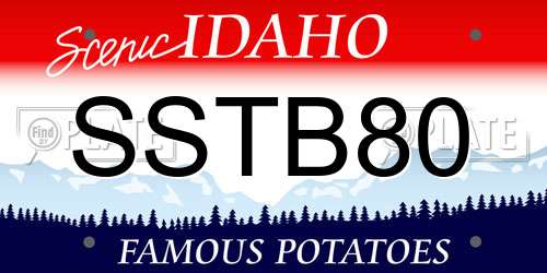 SSTB80 Idaho License Plate