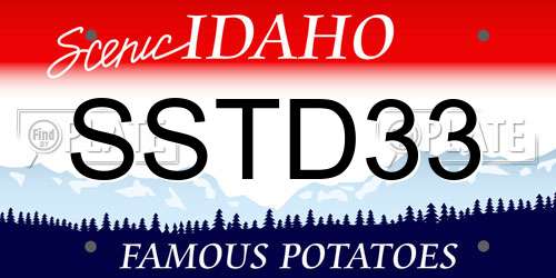 SSTD33 Idaho License Plate
