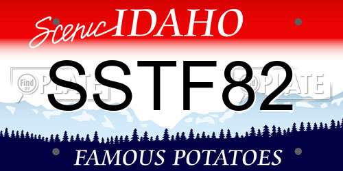 SSTF82 Idaho License Plate
