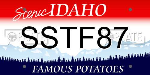 SSTF87 Idaho License Plate