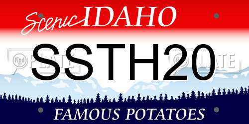 SSTH20 Idaho License Plate