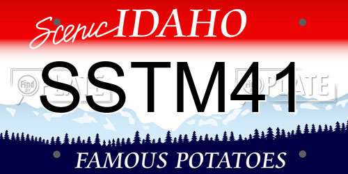 SSTM41 Idaho License Plate