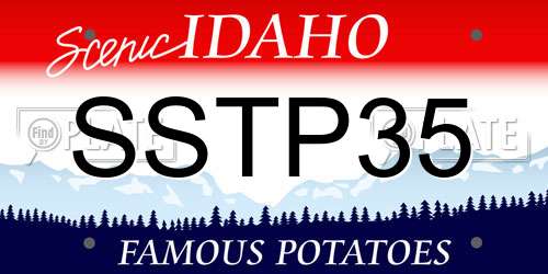 SSTP35 Idaho License Plate