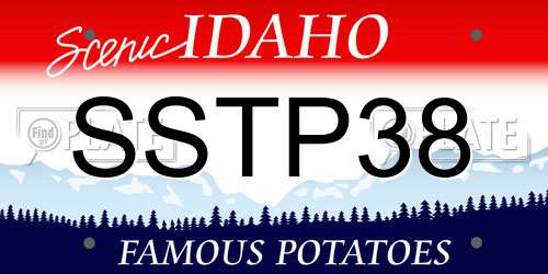 SSTP38 Idaho License Plate