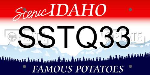 SSTQ33 Idaho License Plate