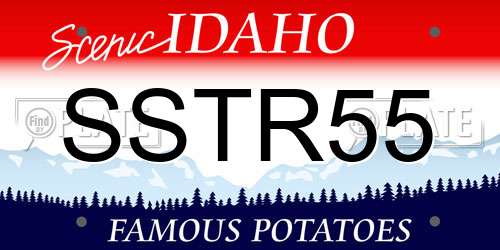 SSTR55 Idaho License Plate