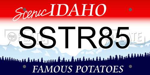 SSTR85 Idaho License Plate