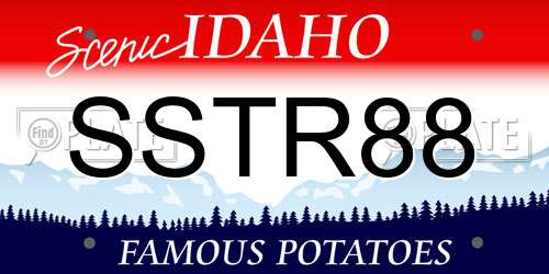 SSTR88 Idaho License Plate
