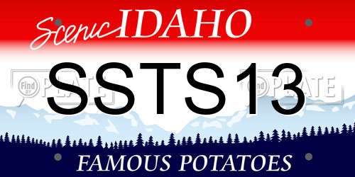 SSTS13 Idaho License Plate