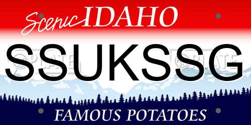 SSUKSSG Idaho License Plate