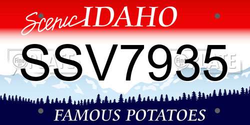 SSV7935 Idaho License Plate