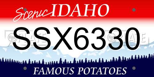 SSX6330 Idaho License Plate