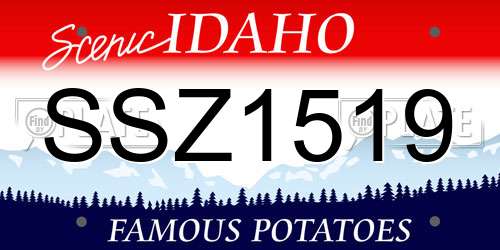 SSZ1519 Idaho License Plate
