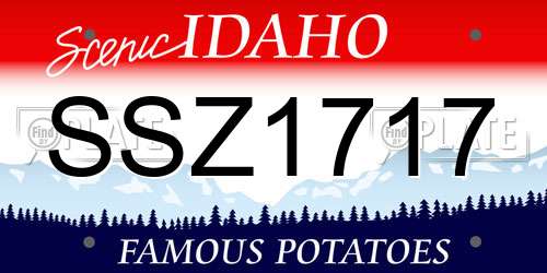 SSZ1717 Idaho License Plate