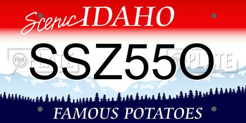 SSZ55O Idaho License Plate