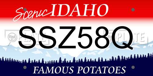 SSZ58Q Idaho License Plate