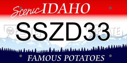 SSZD33 Idaho License Plate