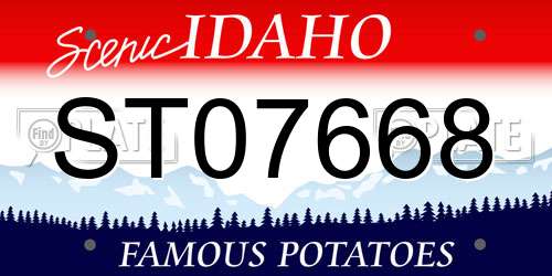 ST07668 Idaho License Plate