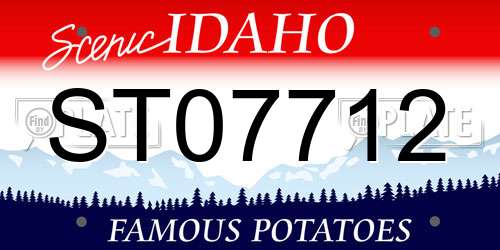 ST07712 Idaho License Plate
