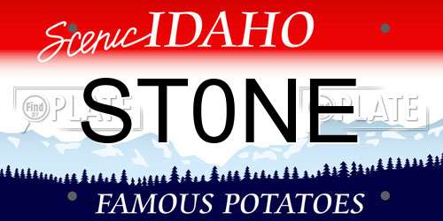 ST0NE Idaho License Plate