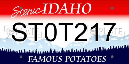 ST0T217 Idaho License Plate