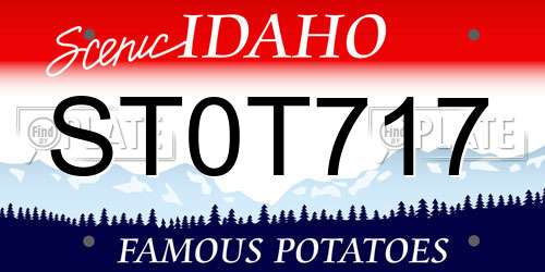 ST0T717 Idaho License Plate