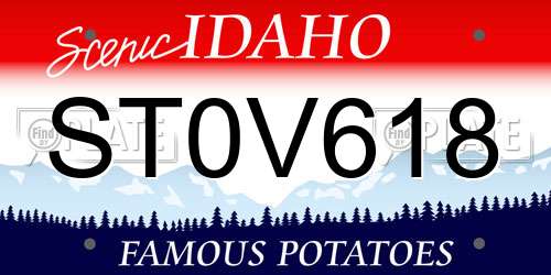 ST0V618 Idaho License Plate