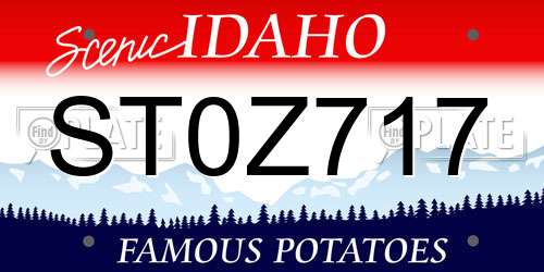 ST0Z717 Idaho License Plate