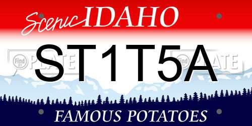 ST1T5A Idaho License Plate