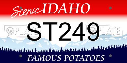 ST249 Idaho License Plate
