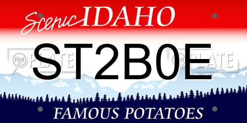 ST2B0E Idaho License Plate