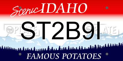 ST2B9I Idaho License Plate