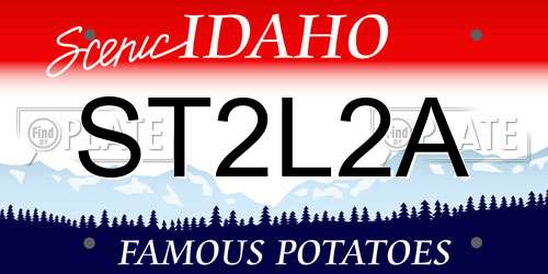 ST2L2A Idaho License Plate