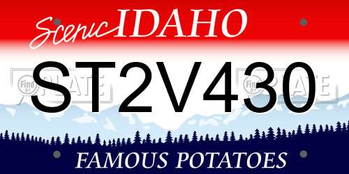 ST2V430 Idaho License Plate