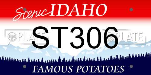 ST306 Idaho License Plate