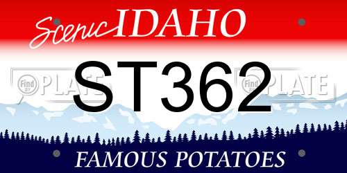 ST362 Idaho License Plate