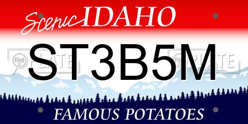 ST3B5M Idaho License Plate