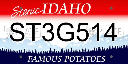 ST3G514 Idaho License Plate